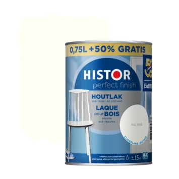 Histor Perfect Finish Houtlak RAL 9016 Zijdeglans 750 Ml + 50% 3 Histor Perfect Finish Houtlak RAL 9016 Zijdeglans 750 Ml + 50%