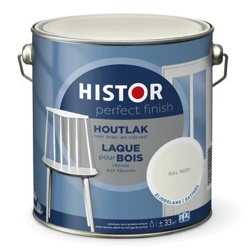 Histor Perfect Finish Houtlak RAL 9001 Zijdeglans 2,5 Liter 5 Histor Perfect Finish Houtlak RAL 9001 Zijdeglans 2,5 Liter - Afbeelding 3