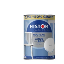 Histor Perfect Finish Houtlak Wit Zijdeglans 750 Ml + 50% Gratis
