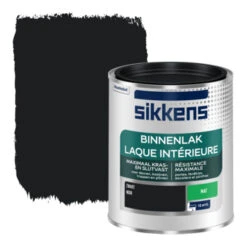 Sikkens Binnenlak Zwart Mat 750 Ml