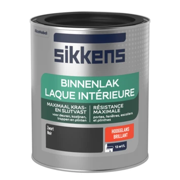 Sikkens Binnenlak Hoogglans Zwart 750ml 4 Sikkens Binnenlak Hoogglans Zwart 750ml - Afbeelding 2