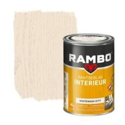 Rambo Pantserlak Interieur Transparant Zijdeglans Whitewash 1,25 Liter