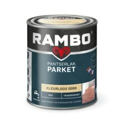Rambo Pantserlak Parket Transparant Mat Kleurloos 750 Ml -Muurverf Voor Thuis 123 1384