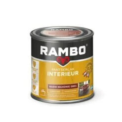 Rambo Pantserlak Interieur Transparant Zijdeglans Warm Mahonie 250 Ml -Muurverf Voor Thuis 123 1387
