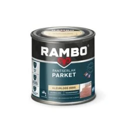 Rambo Pantserlak Parket Transparant Zijdeglans Kleurloos 250 Ml -Muurverf Voor Thuis 123 1402
