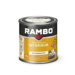 Rambo Pantserlak Interieur Transparant Mat Whitewash 250 Ml -Muurverf Voor Thuis 123 1420