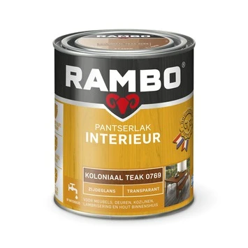 Rambo Pantserlak Interieur Transparant Zijdeglans Koloniaal Teak 750 Ml 5 Rambo Pantserlak Interieur Transparant Zijdeglans Koloniaal Teak 750 Ml - Afbeelding 3