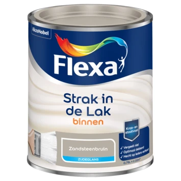 Flexa Strak In De Lak Voor Binnen Zandsteenbruin Zijdeglans 750 Ml 4 Flexa Strak In De Lak Voor Binnen Zandsteenbruin Zijdeglans 750 Ml - Afbeelding 2
