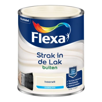Flexa Strak In De Lak Voor Buiten Ivoorwit Zijdeglans 750 Ml 4 Flexa Strak In De Lak Voor Buiten Ivoorwit Zijdeglans 750 Ml - Afbeelding 2