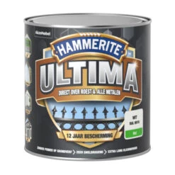 Hammerite Ultima Metaallak Mat Wit RAL9016 250ml -Muurverf Voor Thuis 123 154