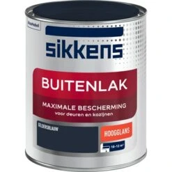 Sikkens Buitenlak Geldersblauw Hoogglans 750 Ml -Muurverf Voor Thuis 123 1562