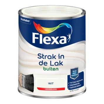 Flexa Strak In De Lak Voor Buiten Wit Hoogglans 750 Ml 4 Flexa Strak In De Lak Voor Buiten Wit Hoogglans 750 Ml - Afbeelding 2