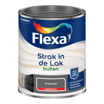 Flexa Strak In De Lak Voor Buiten Antraciet Hoogglans 750 Ml 4 Flexa Strak In De Lak Voor Buiten Antraciet Hoogglans 750 Ml - Afbeelding 2