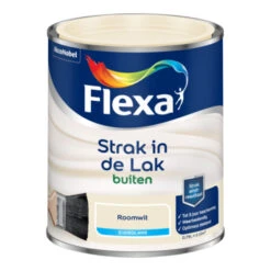 Flexa Strak In De Lak Voor Buiten Roomwit Zijdeglans 750 Ml 6 Flexa Strak In De Lak Voor Buiten Roomwit Zijdeglans 750 Ml -Muurverf Voor Thuis 123 1595