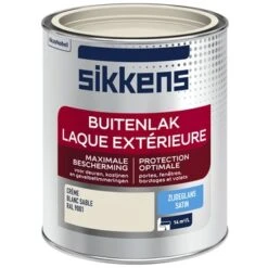 Sikkens Buitenlak RAL 9001 Zijdeglans 750 Ml -Muurverf Voor Thuis 123 16