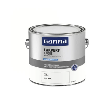 GAMMA Buitenlak Zijdeglans 2,5 L Wit RAL 9016 3 GAMMA Buitenlak Zijdeglans 2,5 L Wit RAL 9016