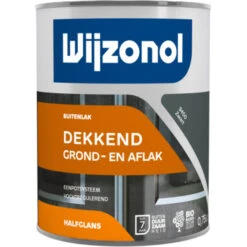 Wijzonol Lak Dekkend Zwart Halfglans 750 Ml