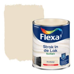 Flexa Strak In De Lak Voor Buiten Zandbeige Hoogglans 750 Ml