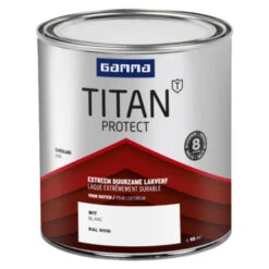 GAMMA Titan Buitenlak Zijdeglans 750 Ml Wit -Muurverf Voor Thuis 123 1675