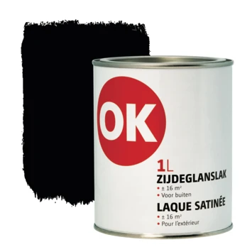 OK Buitenlak Zijdeglans 1 L Zwart 3 OK Buitenlak Zijdeglans 1 L Zwart