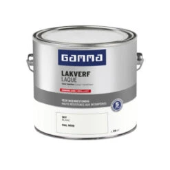 GAMMA Buitenlak Hoogglans 2,5 L Wit RAL 9016 -Muurverf Voor Thuis 123 1713