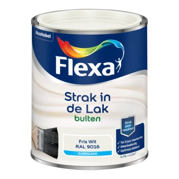Flexa Strak In De Lak Voor Buiten Ral 9016 Fris Wit Zijdeglans 750 Ml 4 Flexa Strak In De Lak Voor Buiten Ral 9016 Fris Wit Zijdeglans 750 Ml - Afbeelding 2