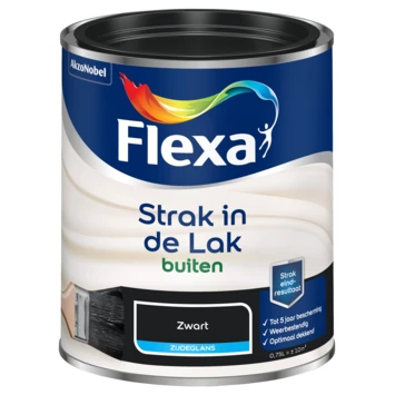 Flexa Strak In De Lak Voor Buiten Zwart Zijdeglans 750 Ml 4 Flexa Strak In De Lak Voor Buiten Zwart Zijdeglans 750 Ml - Afbeelding 2