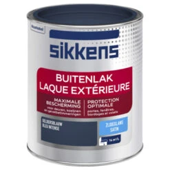 Sikkens Buitenlak Geldersblauw Zijdeglans 750 Ml -Muurverf Voor Thuis 123 1771