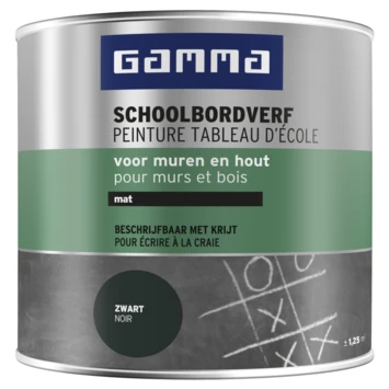 GAMMA Schoolbordverf Mat Zwart 250 Ml 3 GAMMA Schoolbordverf Mat Zwart 250 Ml