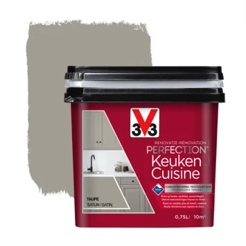 V33 Renovatieverf Keuken Taupe 750 Ml 3 V33 Renovatieverf Keuken Taupe 750 Ml