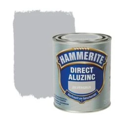 Hammerite Direct AluZinc Metaallak Zilvergrijs 750 Ml