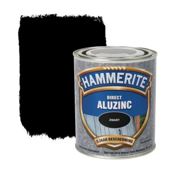 Hammerite Direct AluZinc Metaallak Zwart 750 Ml 3 Hammerite Direct AluZinc Metaallak Zwart 750 Ml