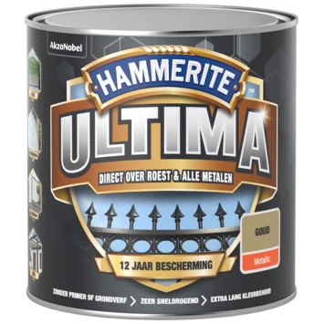 Hammerite Ultima Metaallak Metallic Goud 250 Ml 4 Hammerite Ultima Metaallak Metallic Goud 250 Ml - Afbeelding 2