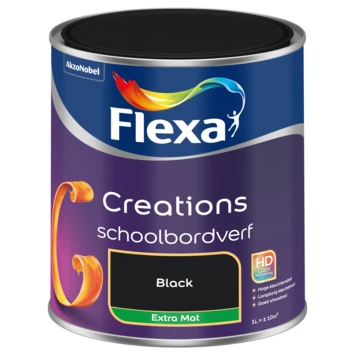 Flexa Creations Schoolbordverf True Black Extra Mat 1 Liter 4 Flexa Creations Schoolbordverf True Black Extra Mat 1 Liter - Afbeelding 2