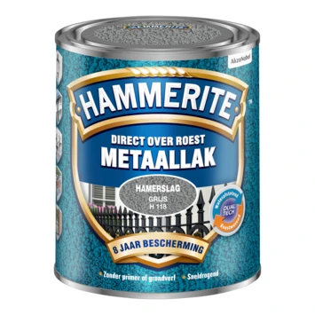 Hammerite Metaallak Grijs Hamerslag 750 Ml 4 Hammerite Metaallak Grijs Hamerslag 750 Ml - Afbeelding 2