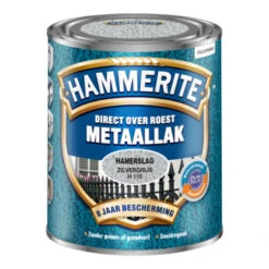 Hammerite Metaallak Zilver Hamerslag 750 Ml -Muurverf Voor Thuis 123 2276