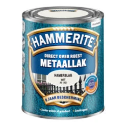 Hammerite Metaallak Wit Hamerslag 750 Ml -Muurverf Voor Thuis 123 2279