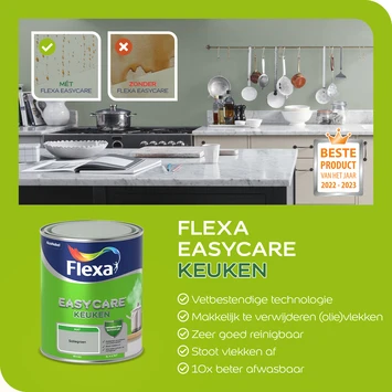 Flexa EasyCare Muurverf Keuken Saliegroen Mat 1 Liter 6 Flexa EasyCare Muurverf Keuken Saliegroen Mat 1 Liter - Afbeelding 4
