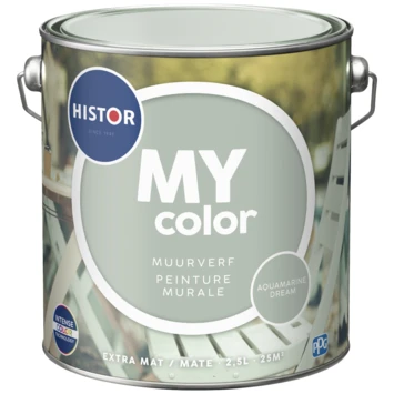 Histor My Color Muurverf Extra Mat Aqua Dream 2,5 Liter 5 Histor My Color Muurverf Extra Mat Aqua Dream 2,5 Liter - Afbeelding 3