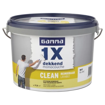 GAMMA Muurverf 1x Dekkend Clean Wit 2,5 Liter 3 GAMMA Muurverf 1x Dekkend Clean Wit 2,5 Liter