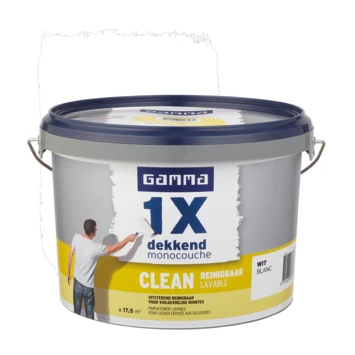 GAMMA Muurverf 1x Dekkend Clean Wit 2,5 Liter 4 GAMMA Muurverf 1x Dekkend Clean Wit 2,5 Liter - Afbeelding 2