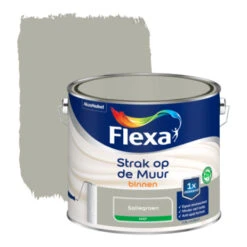 Flexa Strak Op De Muur Saliegroen Mat 2,5 Liter