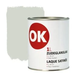 OK Buitenlak Zijdeglans 1 L Lichtgrijs