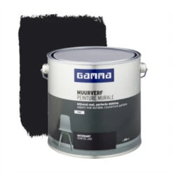 Gamma Muurverf Gitzwart Mat 2,5 Liter