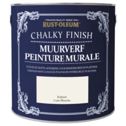 Rust-Oleum Muurverf Chalky Finish Krijtwit 2,5 Liter -Muurverf Voor Thuis 123 2510