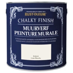 Rust-Oleum Muurverf Chalky Finish Krijtwit 2,5 Liter -Muurverf Voor Thuis 123 2511
