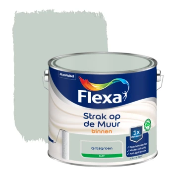Flexa Strak Op De Muur Grijsgroen mat 2,5 Liter 3 Flexa Strak Op De Muur Grijsgroen mat 2,5 Liter