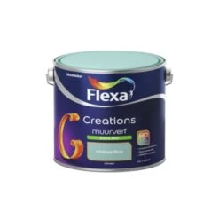 Flexa Creations Muurverf Vintage Blue Extra Mat 2,5 Liter -Muurverf Voor Thuis 123 2527