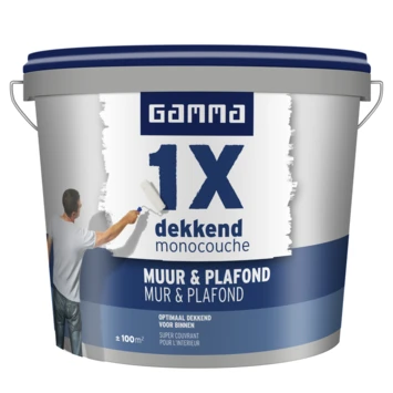 GAMMA Latex 1x Dekkend Muur & Plafond RAL 9016 Verkeerswit 10 Liter 3 GAMMA Latex 1x Dekkend Muur & Plafond RAL 9016 Verkeerswit 10 Liter