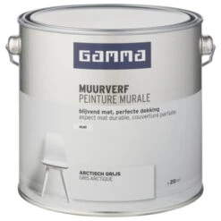 GAMMA Muurverf Mat 2,5 L Arctisch Grijs 7 GAMMA Muurverf Mat 2,5 L Arctisch Grijs -Muurverf Voor Thuis 123 2576
